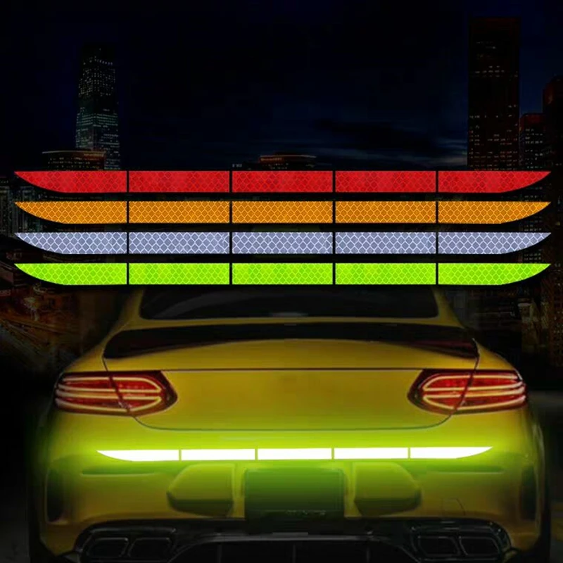 

Three ratels Universal Car Reflective Sticker Tape Car Accessories Reflective Strip Car Body Trunk Exterior Auto Accessories