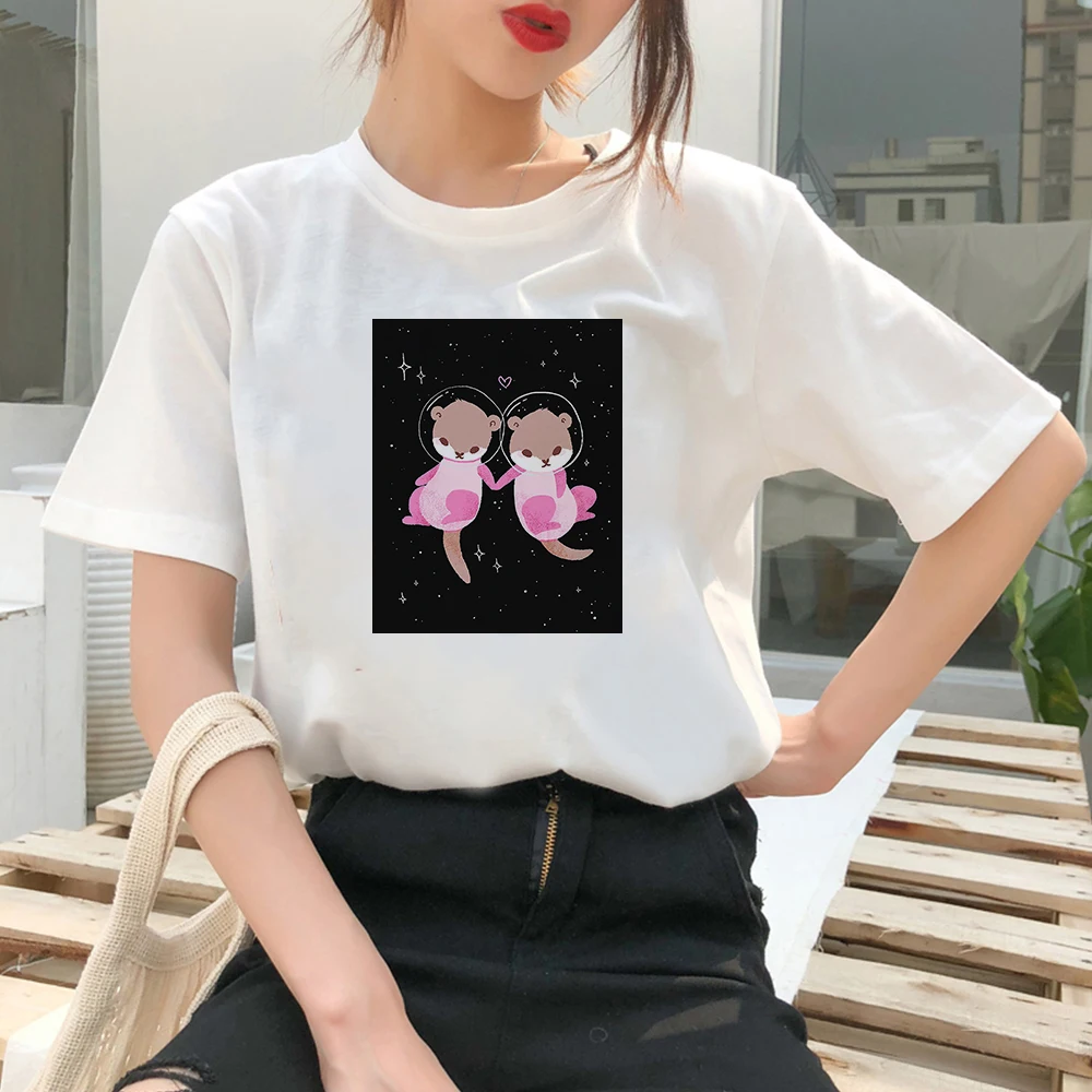 

Футболка с космическим хомяком, Италия, забавная, в стиле 90-х, новинка, лето 2021, женская футболка с коротким рукавом