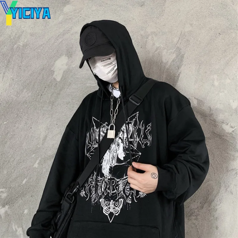 

Streetwear Black Y2K Tops Oversized Itself Hoodie Female Harajuku Jacket Women Grunge Sweatshirts Women Jacket Woman Sweater