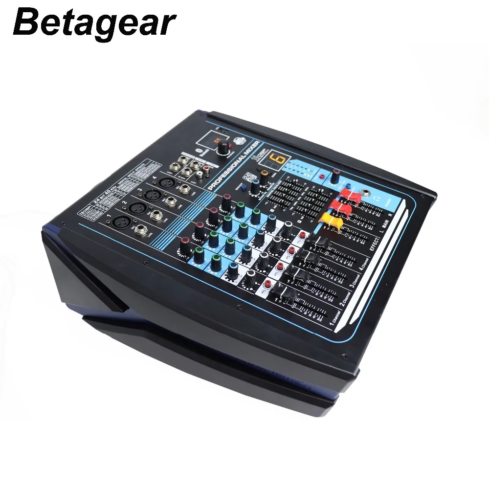 Betagear QS-4 DJ микшер bluetooth микшерный пульт 4-канальный усилитель микшер мощный звук Профессиональный консольный микшер для dj сценического аудио