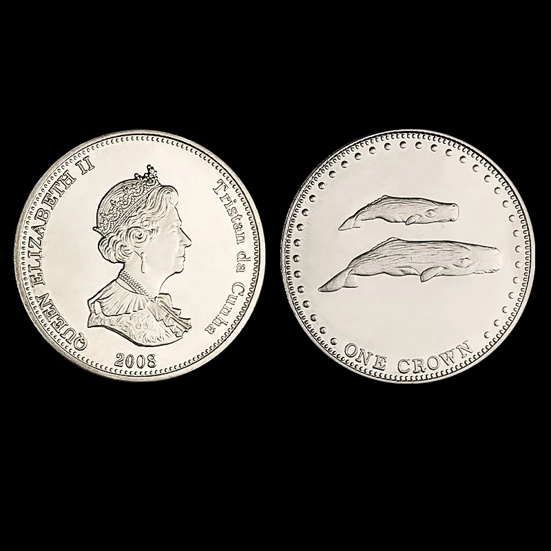 

Tristan Da Cunha 1 Kronor Whale Genuine Original Coins 100% Real Issuing Collection Coins Unc 2008