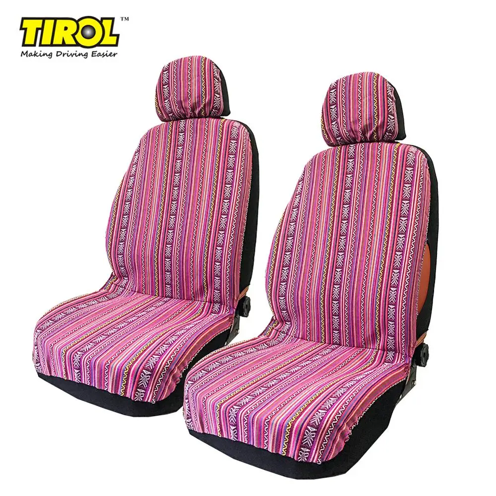 TIROL 4 шт. чехлы для передних и цветных сидений универсальные съемные подголовники