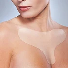 Многоразовая Антивозрастная силиконовая невидимая накладка на грудь, самоклеящаяся накладка против морщин, устраняет морщины шеи