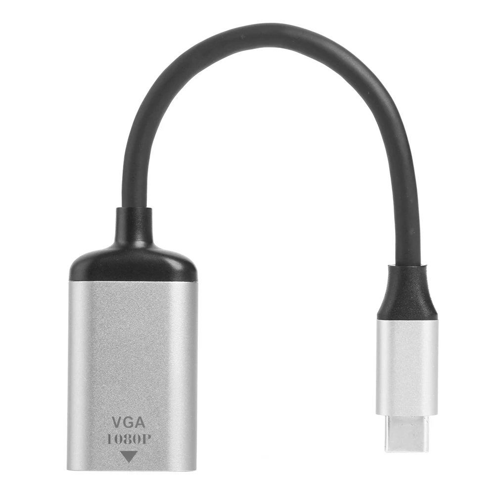 

Type C Male to 1080P 15-Pin VGA USB 3.1 Type C to VGA Adapter Female Converter Extension Converter Adapter Coupler
