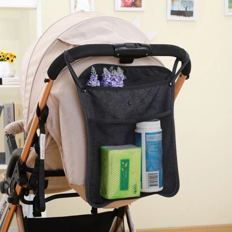 

Kids Infant Pram Cart Mesh Hanging Storage Bag Baby Trolley Bag Stroller Organizer Seat Pocket Carriage Bag Stroller Accessories