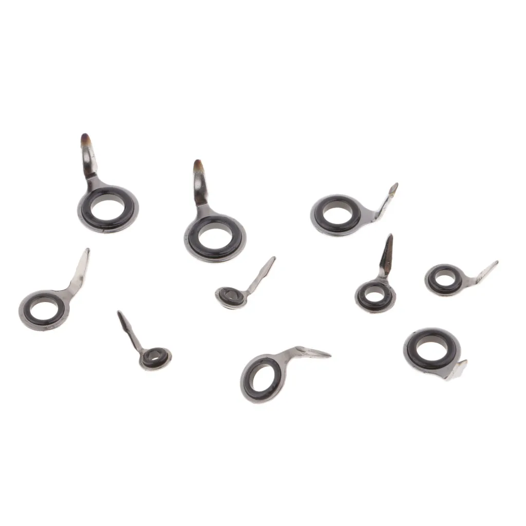 10pcs Mixed Size Fishing Lure Rod Guide Ring Eyes Repair Kit Building Tools Accessories Tackles | Спорт и развлечения