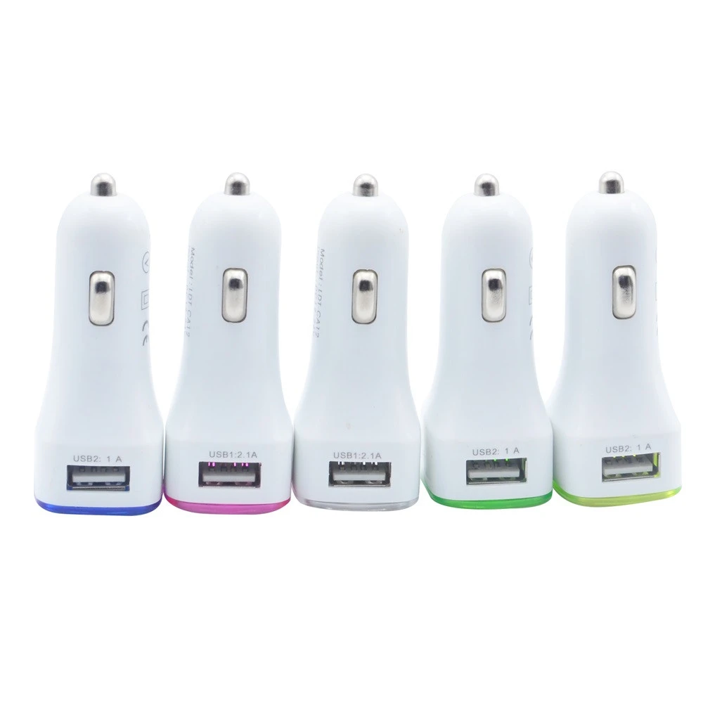 Quick Charge Side Dual USB 2 Port Light Car Charger Adapter For Samsung note 8 high quality Styling Accessories | Автомобили и