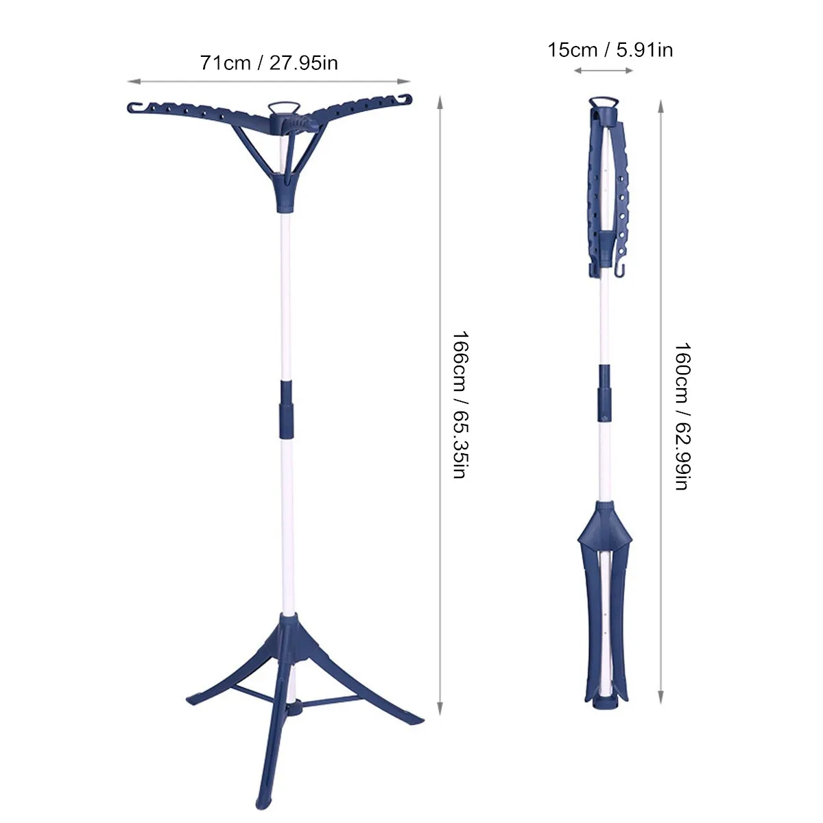 

Foldable Clothes Dryer Hanger Storage Holders Line Tripod Clothes Drying Stand Laundry Hanger Rack fot Coat Trousers