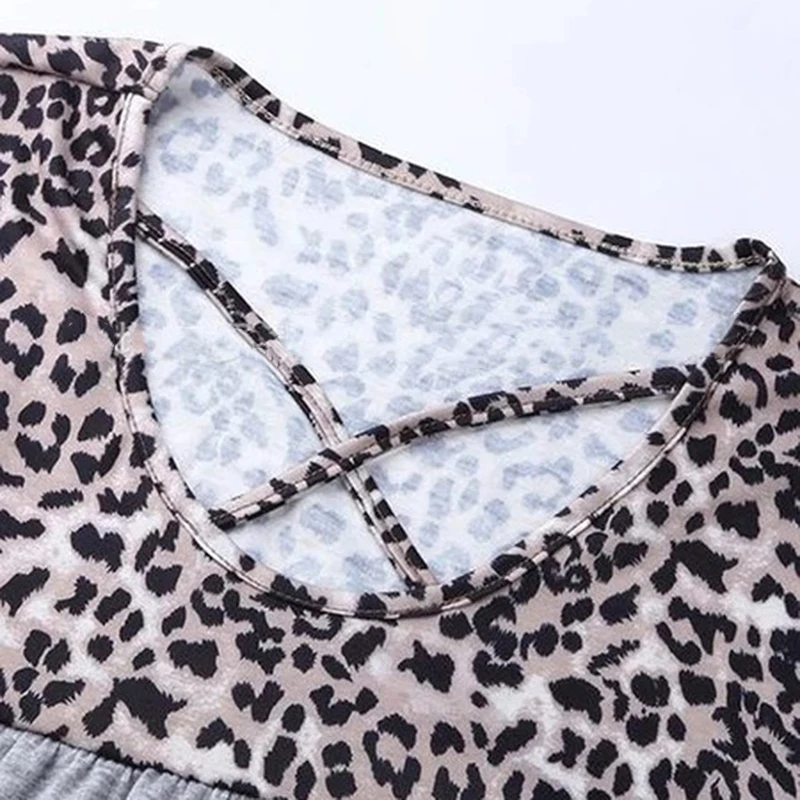 

Hot Sale Ladies Tops Women Casual Loose Streetwear Fashion Leopard Printted T Shirt Ladies Slim Tees For Female