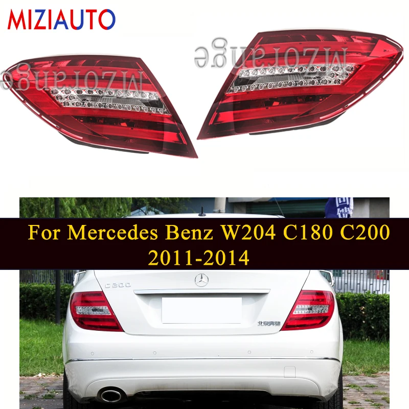 MIZIAUTO задний светильник для Mercedes Benz W204 C180 C200 C220 C260 C280 C300 2011 2014 заднего бампера Хвост