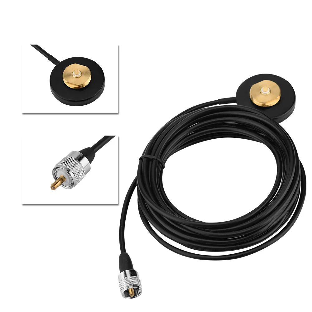

UHF / VHF NMO Mount Magnetic Base For Car Mobile Radio Antenna RG-58 Cable Cable Has 5 100% Brand New With Magnetism