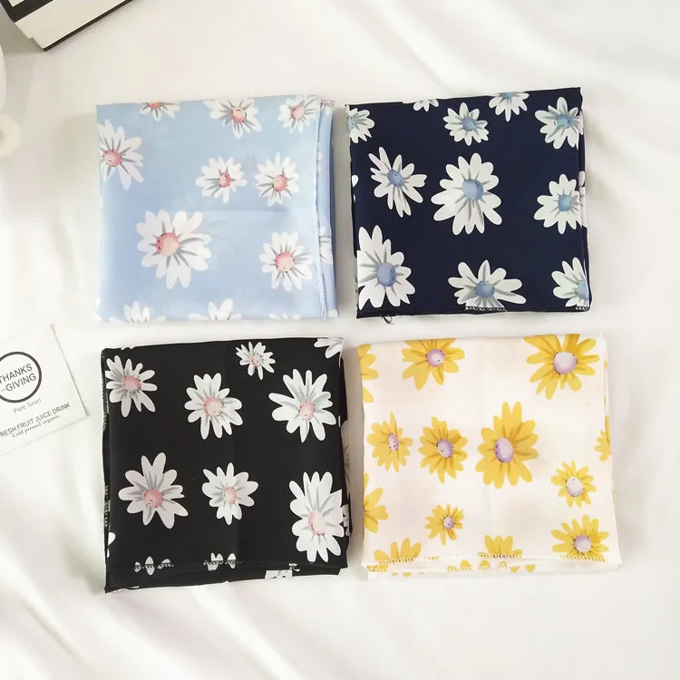 

Yishine 50x50CM 7Colors Small Daisy Sun flower Dot Cherry Pattern Fashion Women Multifunction Head Scarf Neckerchief for Girls