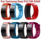 13 видов цветов силиконовый ремешок для часов для Samsung Gear Fit2 SM-R360, смарт-браслет, Черный Сменный ремешок, умные аксессуары