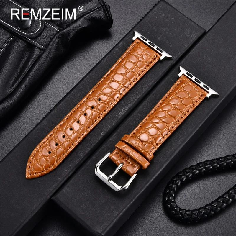 

Gennuine Leather Watch Band for Apple Watch 38mm 42mm 40mm 44mm Sport Strap for iWatch Series 6 5 4 3 Wristband Accessories