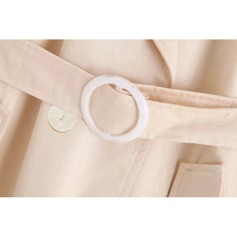 Стильное и изящное женское ремень тонкий Тренч za модная двубортная ветровка