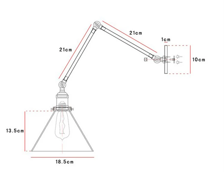 Ретро Лофт стиль промышленный винтажный настенный светильник конический