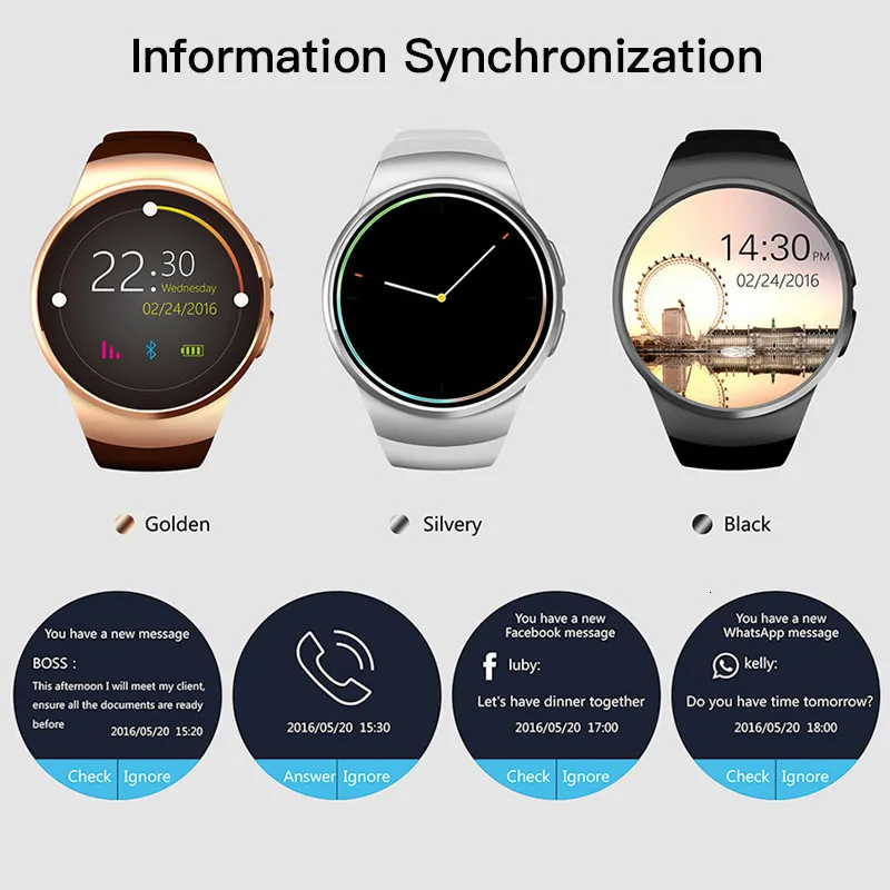 KOSPET KW18 Bluetooth Smartwatch Men Full Touch Screen Support SIM Business Waterproof Smart Watch Phone Reloj Inteligente Saat