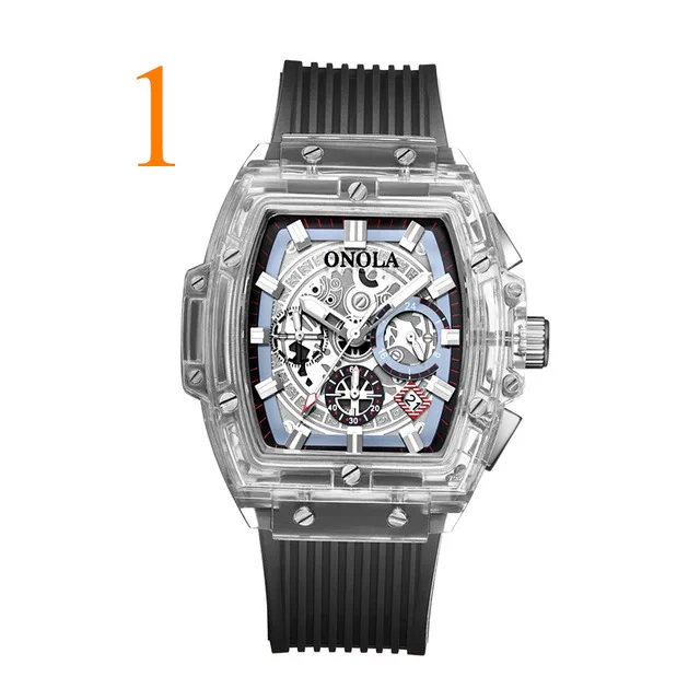 ONOLA модные новые прозрачные оболочки многофункциональные мужские и женские часы