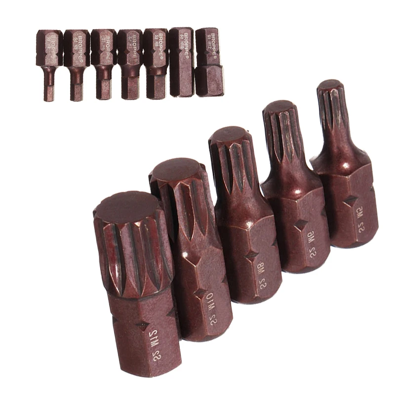 Магнитная отвертка Torx T20-55 30 мм 7 шт. сталь S2 10 шестигранный хвостовик для ударной