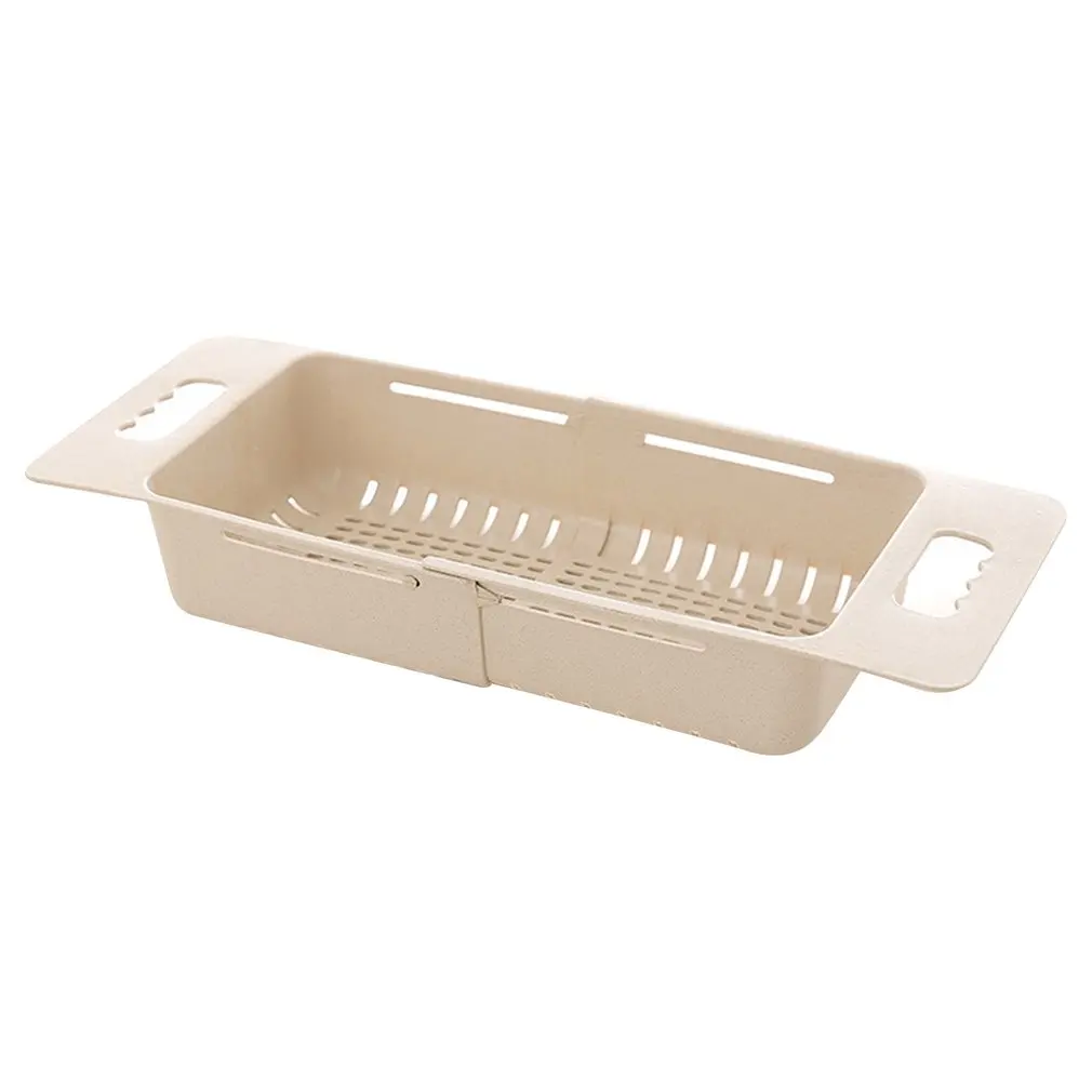 Зеленая бронза Retractable Adjustment Sink Telescopic Washing Basket Washing Fruit And Vegetable Basket Kitchen Drain Basket - Цвет: Зеленая бронза