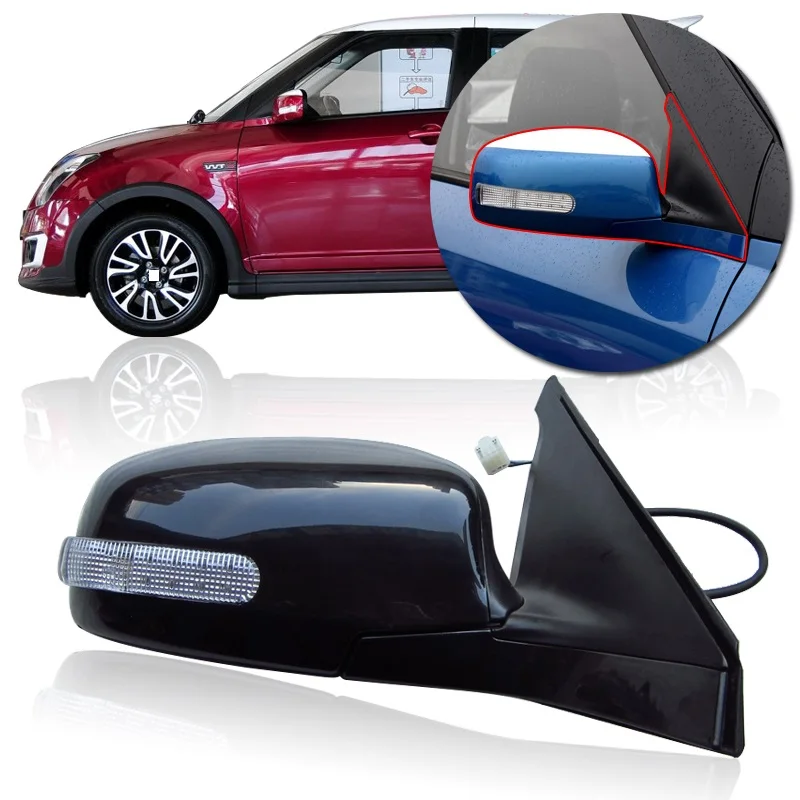 Зеркало заднего вида CAPQX 3/5 с проводом для Suzuki Swift 2005-2016 боковое зеркало