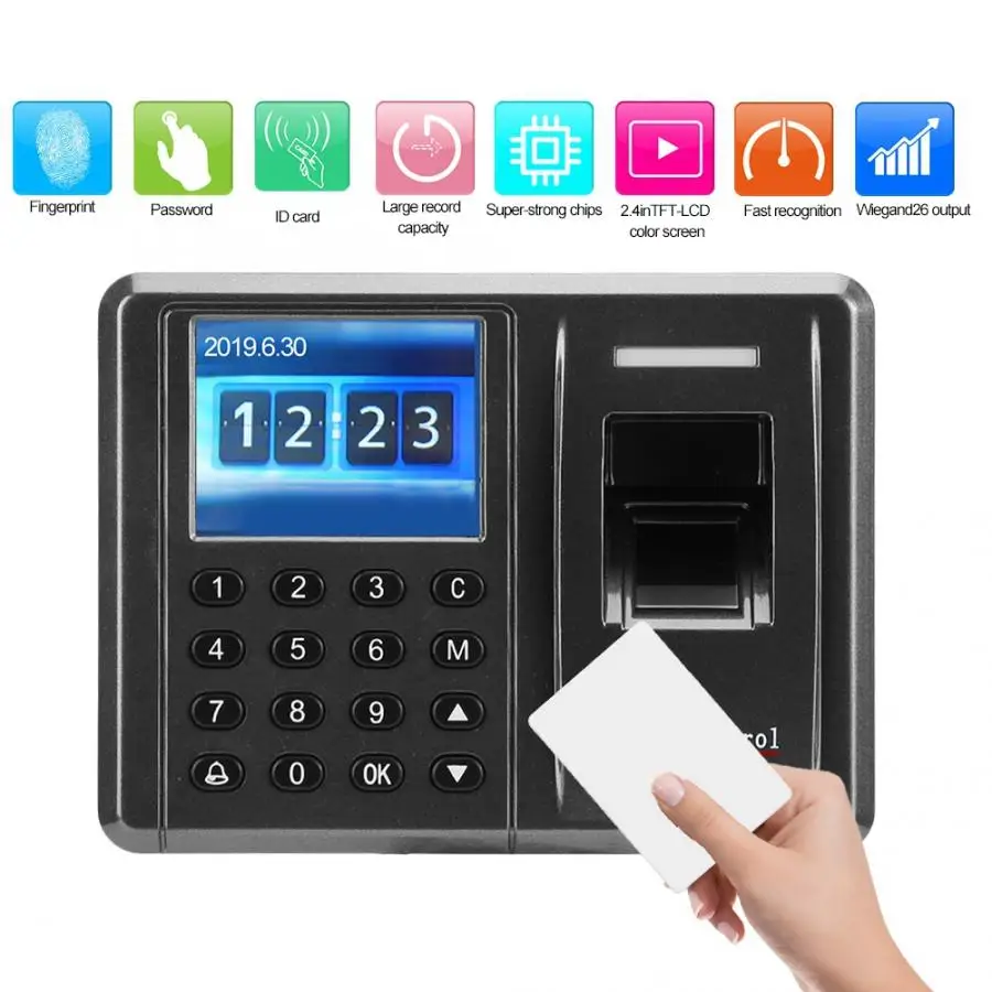 Система контроля доступа 125 кГц с RFID кардридером и ЖК дисплеем TCP IP для