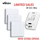 Беспроводной Радиочастотный выключатель сделай сам, 433 МГц, Световой модуль, тип 86, портативный пульт дистанционного управления, 110 В, 220 В, автоматизация, умный стеновая панель для дома