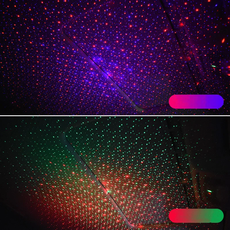 

Auto Projection starry sky lights Car star lights modified Styling USB interior ceiling decoration Light control atmosphere Lamp