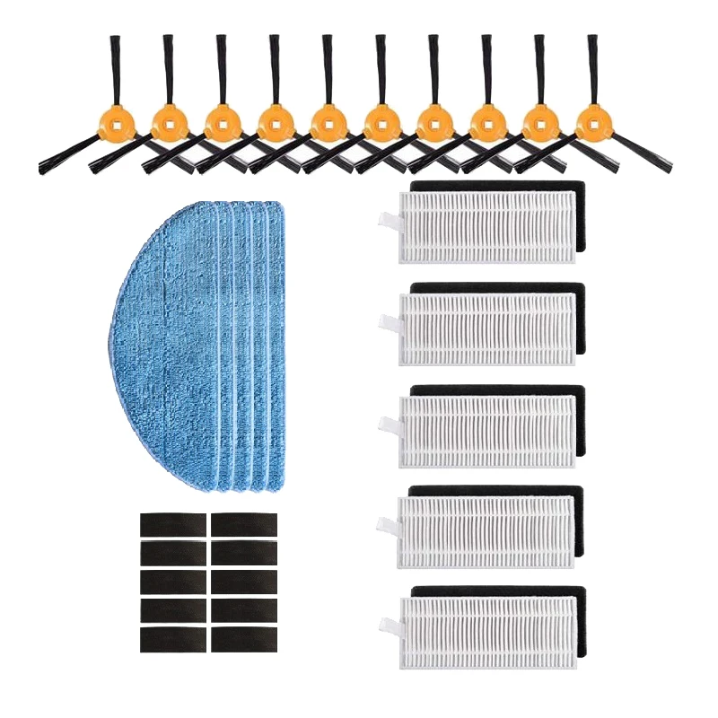 TOP!-Side Brush HEPA Filter Mop Cloth for ECOVACS Deebot 600 601 605 710 N79 N79S Cleaner Robot Vacuum Cleaner Parts Brush