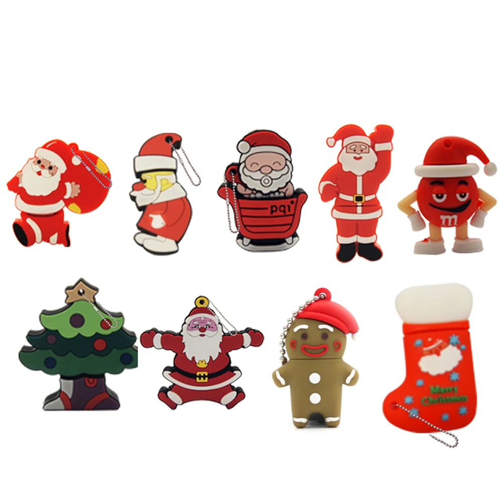 

usb flash drive cute santa snowman USB2.0 flash drive gifts pendrive 4GB 8GB 16GB 32GB 64GB 128GB memory disk christmas gift