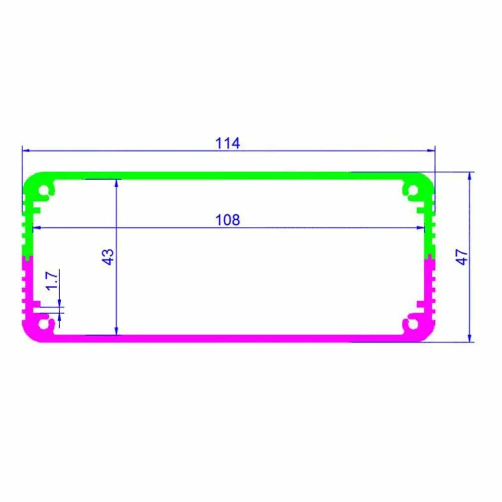 Полный алюминиевый корпус 1104B/Чехол/коробка Preamp/корпус для блока питания DIY Breeze