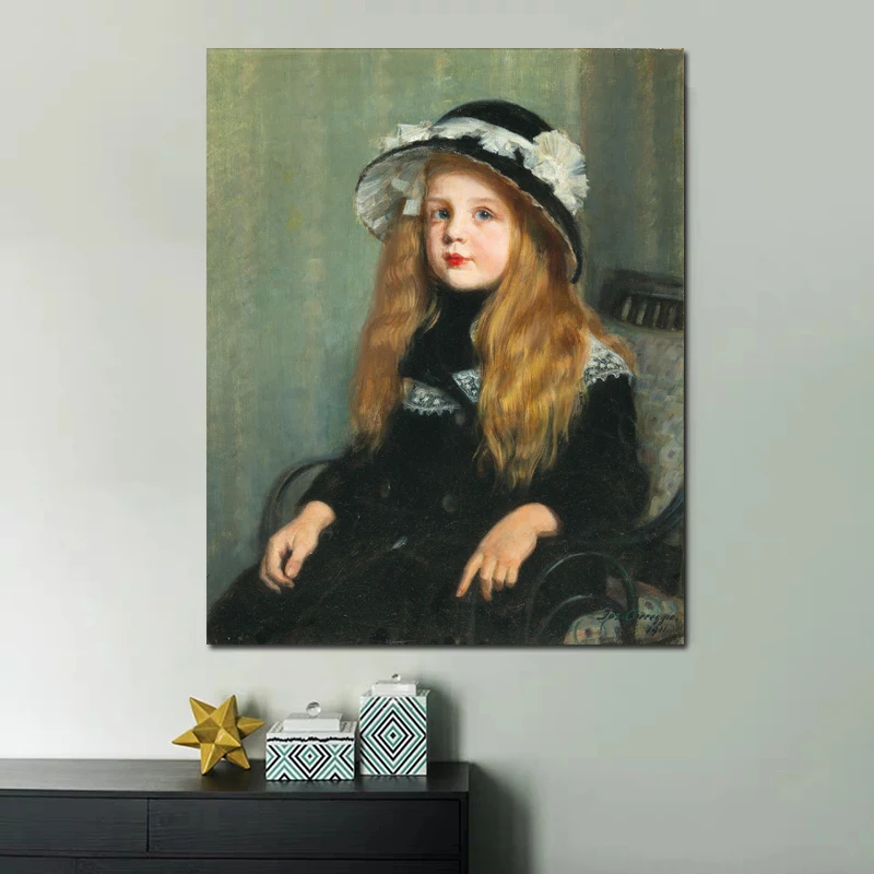 Картина на холсте Correggio Little Girlr декор для гостиной и дома современные Фотообои |