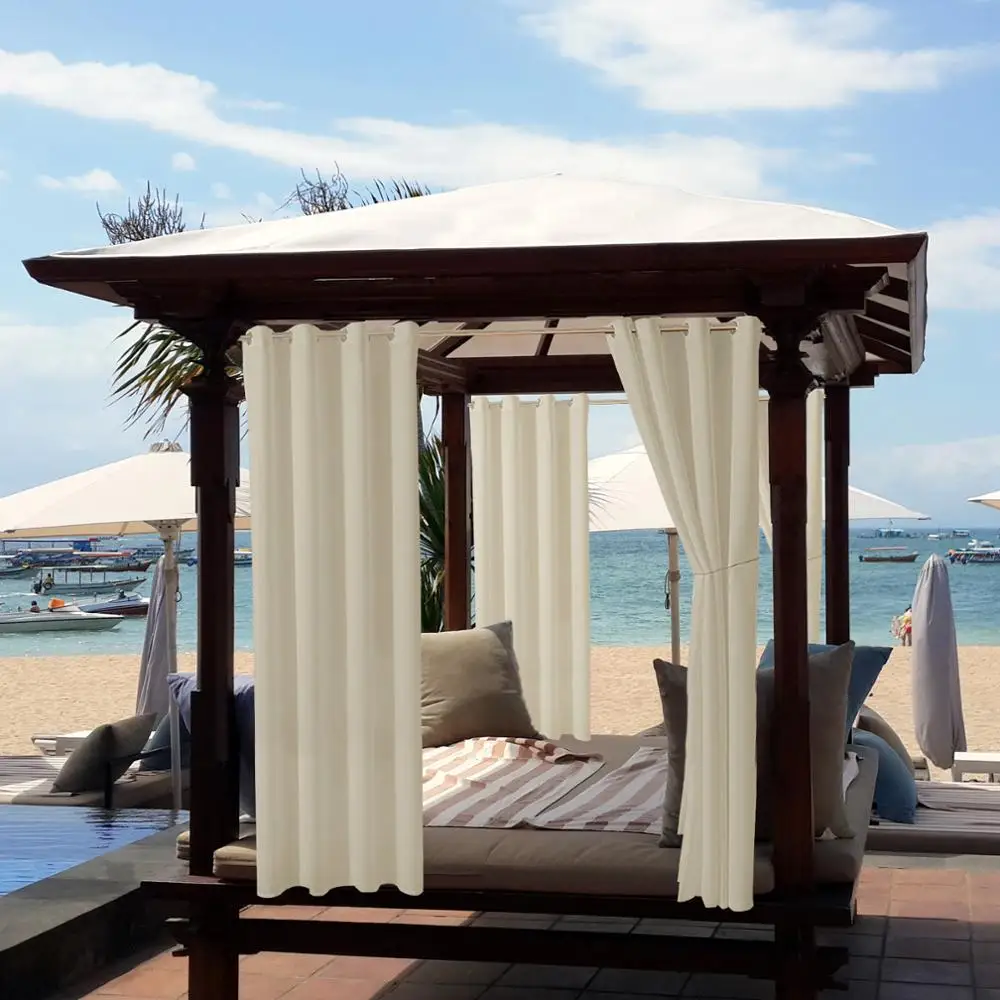 Outdoor Curtains for Patio Rustproof Grommet Top Waterproof Window Curtain Drapes Porch Pergola Cabana Gazebo and Sun Room | Дом и сад