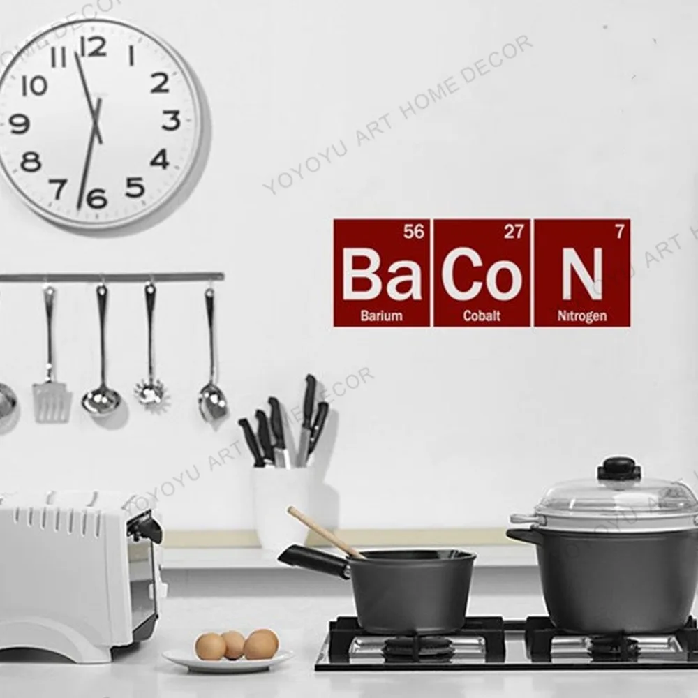 Виниловая наклейка с беконом декоративные элементы стола геокеры научная