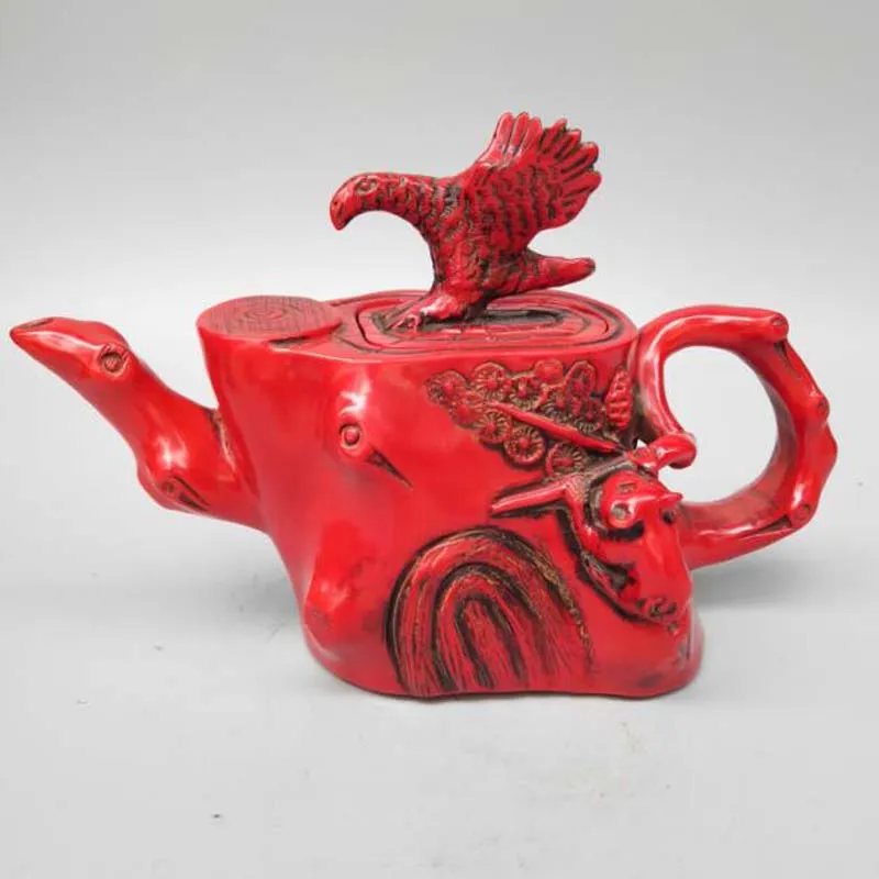

China imitation resin eagle lid Old stump teapot 0.62KG