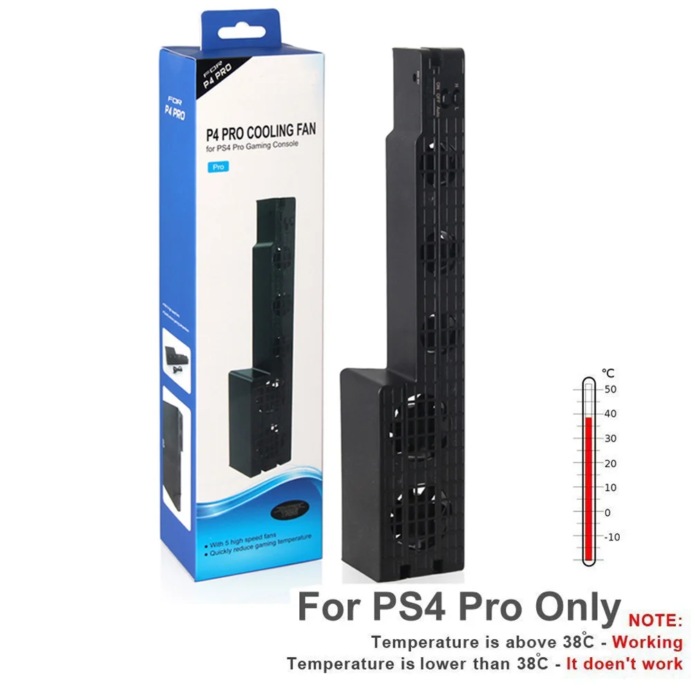USB Cooling Fan with Cable External 5-Fan Super Turbo Temperature Control Cooler for Playstation4 PS4 Pro Game Console | Электроника