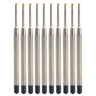 10x черные чернила универсальный стиль стандартный 1 мм шариковая ручка заправка Средний наконечник для школы и офиса