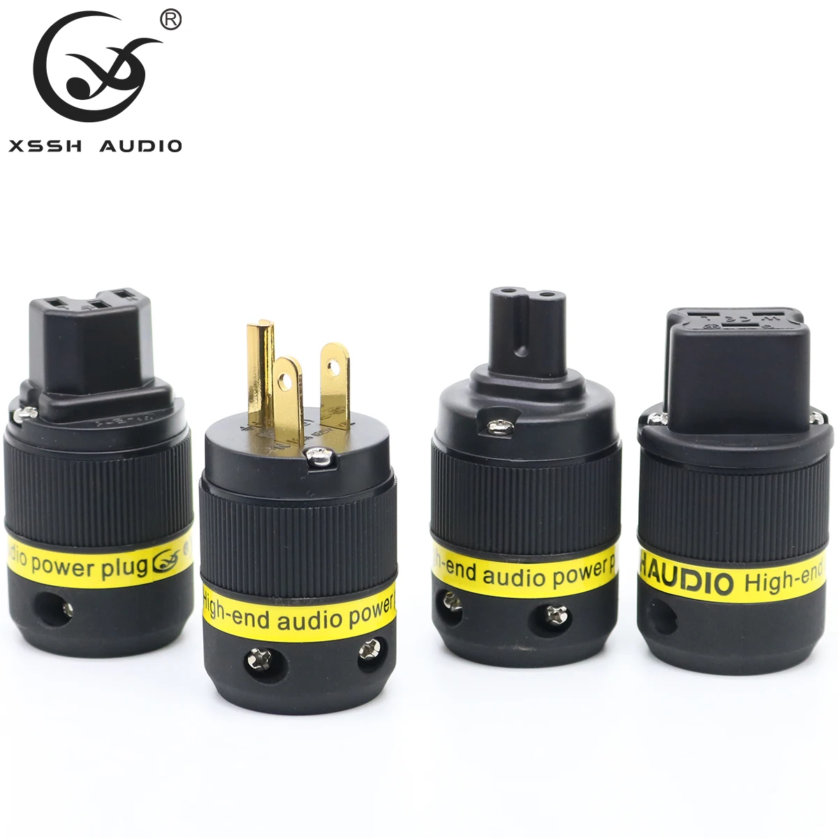 Фигурка 8 20A IEC US штепсельная вилка XSSH аудио DIY Hi-end HIFI позолоченная Чистая медь
