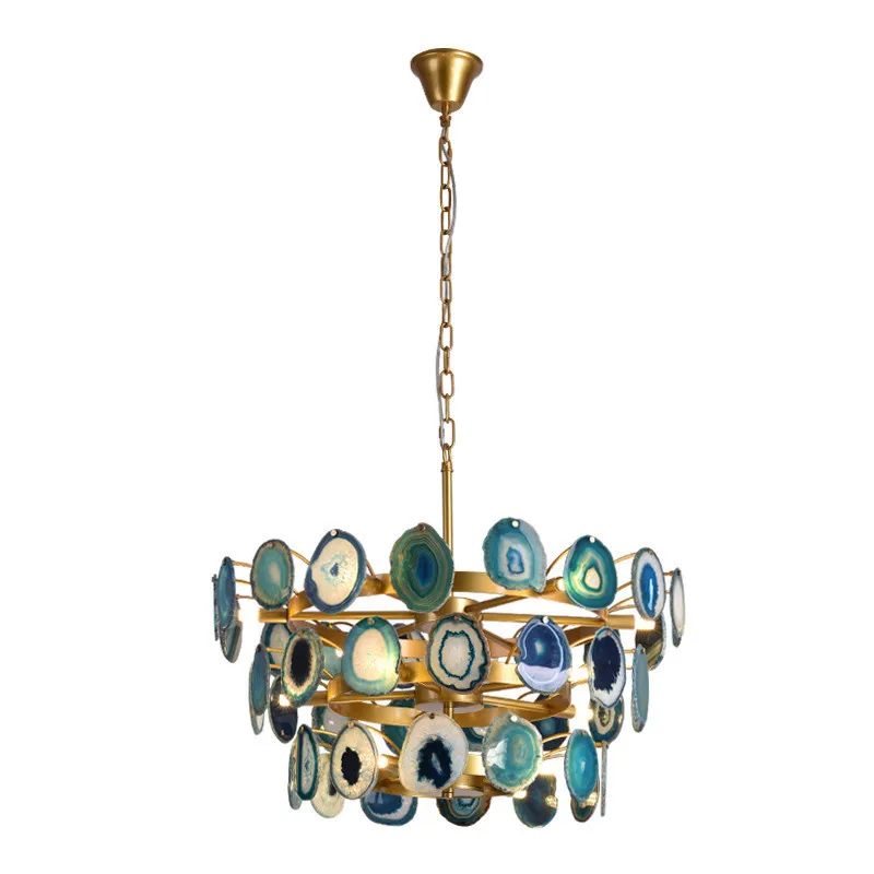 Потолочная люстра из скандинавского агата креативный цветной подвесной