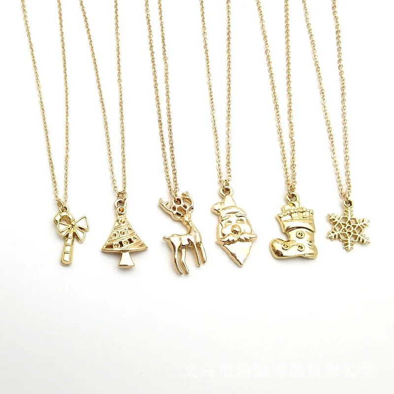 Промоакция рождественские ботинки в виде Санта-Клауса женское ожерелье елки