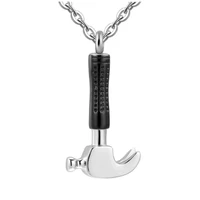 cremation jewelry for ashes stainless steel hammer cremation pendant locket keepsake urn ashes memorial jewelry for manwomen