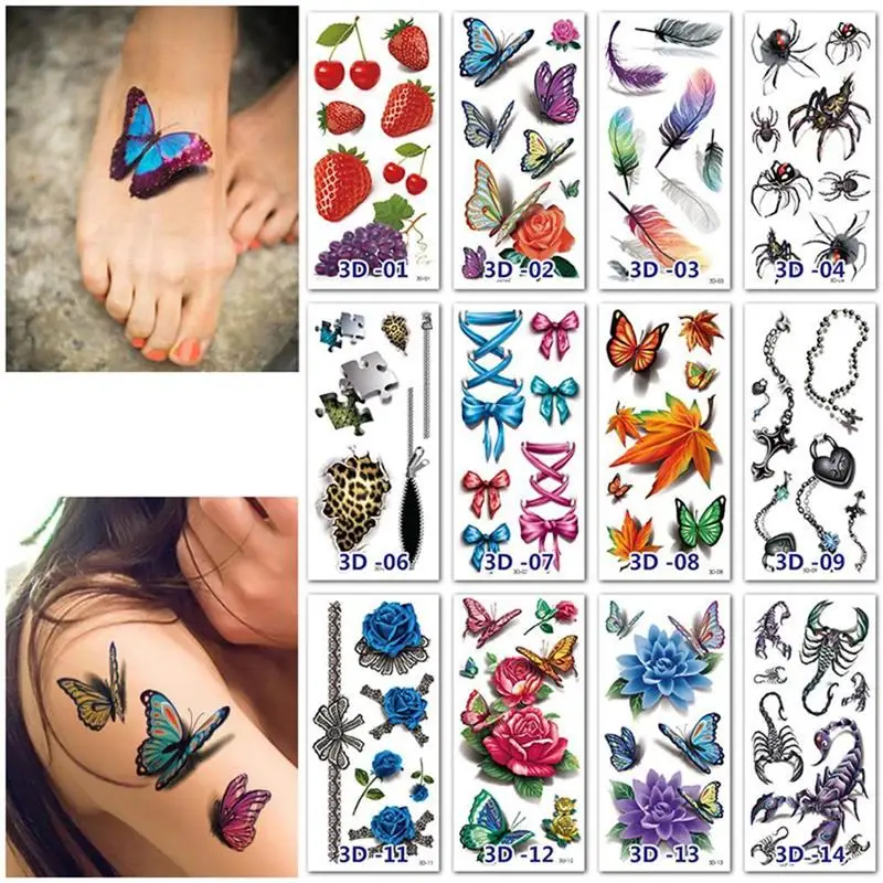 

20 листов, водостойкие Временные татуировки, золотистые