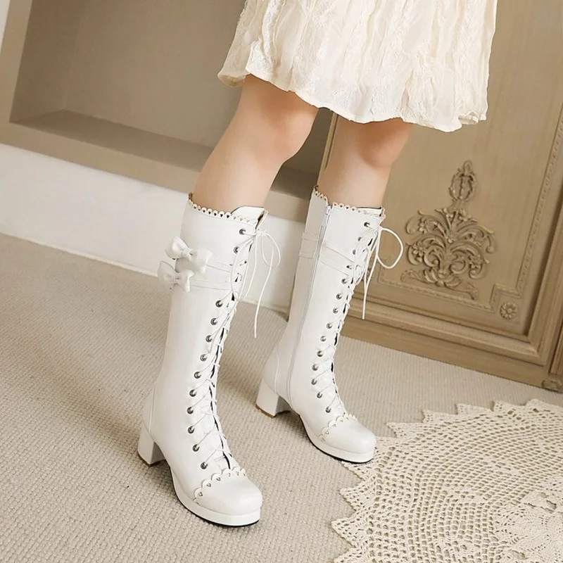 FXYCMMCQ Winter 2021 Explosive Fashion Princess Boots Lolita Boots for Women 8-57