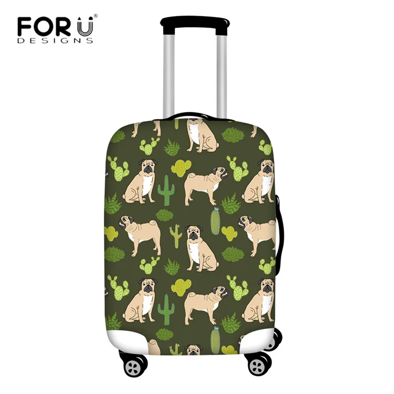 FORUDESIGNS/ дорожный Чехол для багажа, милый забавный мопс, Pupies, защита для багажа, чемодан, Защитные Чехлы, водонепроницаемый чехол - Цвет: HMA360