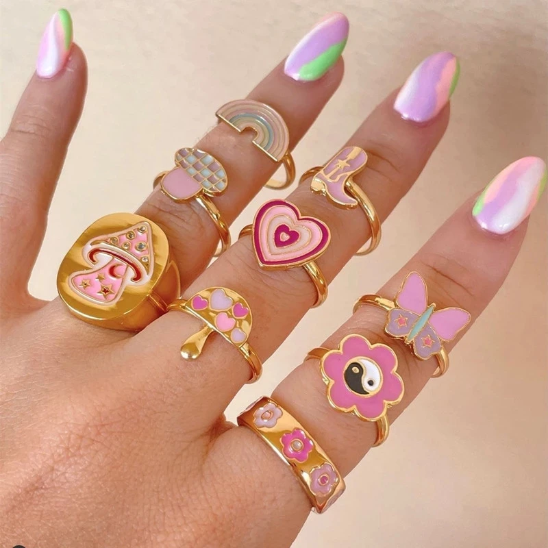 Женский набор украшений AOMU с металлической подвеской в виде маргаритки тюльпана