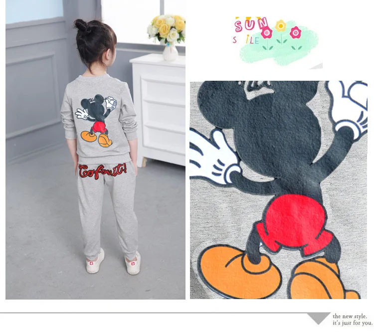 Костюм с Минни Маус футболка Микки Маусом Спортивная Повседневная Удобная