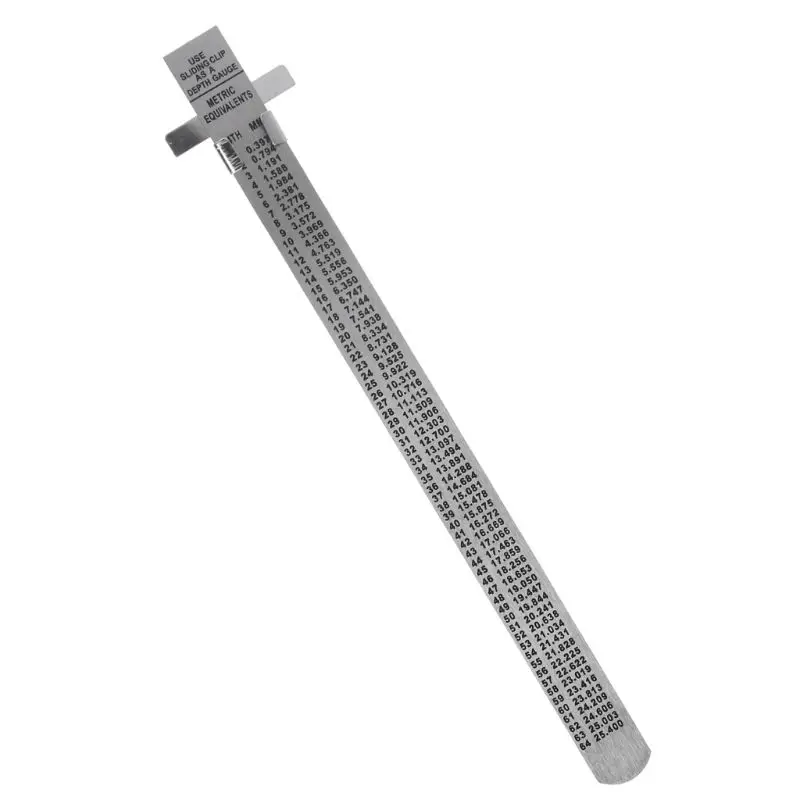 

6" Stainless Steel Pocket Rule Handy Ruler with inch 1/32” mm/metric Graduations 35ED