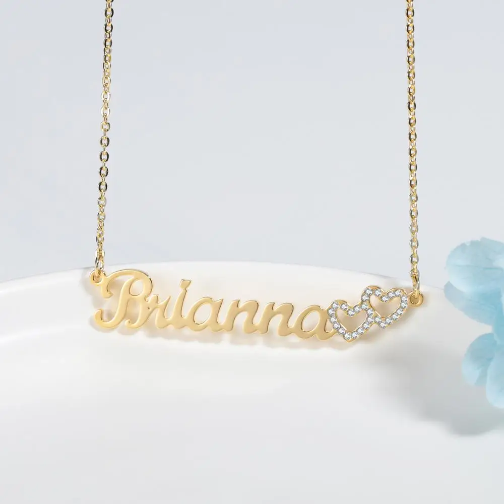 Индивидуальное модное ожерелье из нержавеющей стали с именем