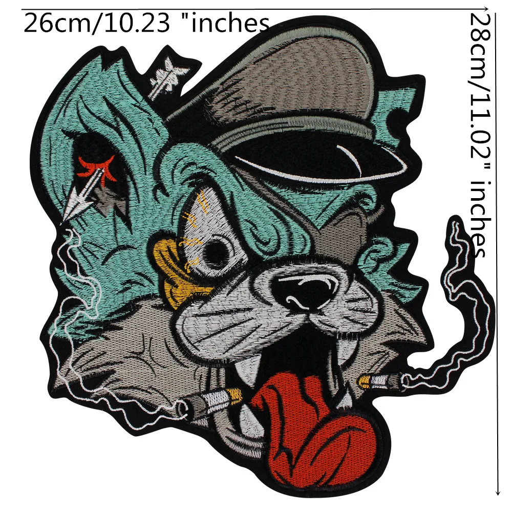 Вышитые нашивки с котом и собакой для рукоделия утюгом одежды Сделай Сам