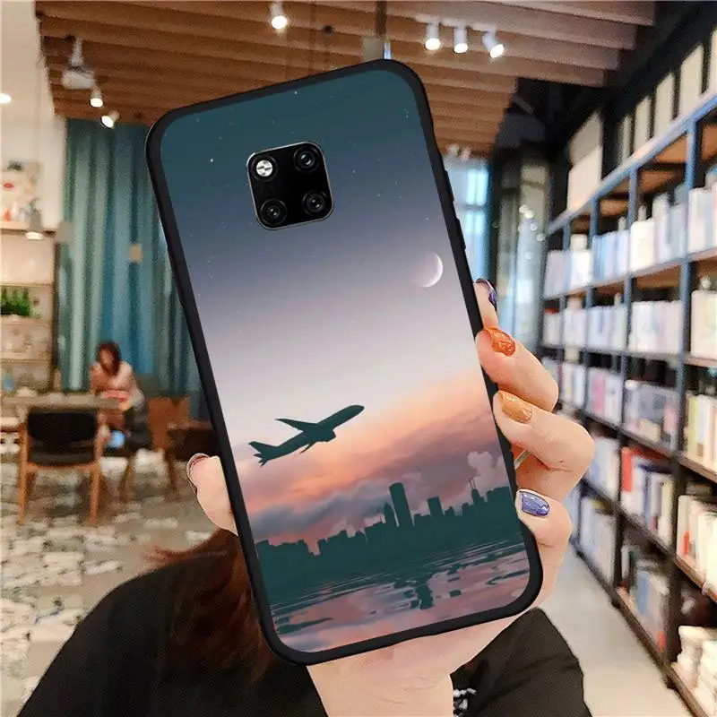 

big Aircraft Phone Case For Huawei Mate 9 10 20 Pro lite 20x nova 3e P10 plus P20 Pro Honor10 lite